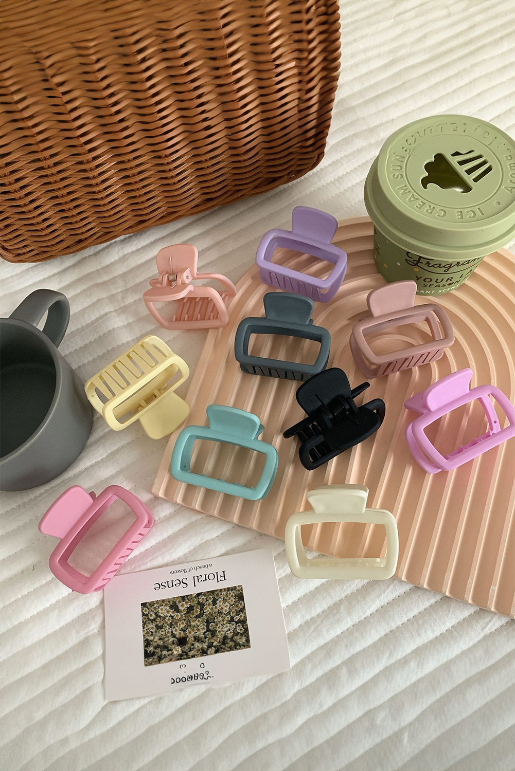 Rosy Flower Hair Claw Clip