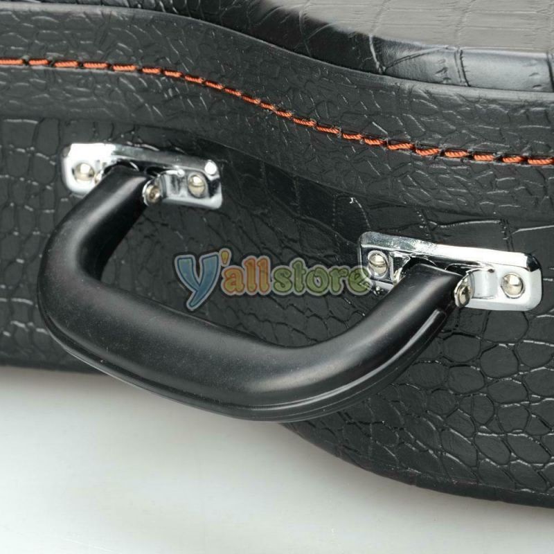 New 26" Black Tenor Python Pattern Leather Ukulele Uku Case Accessories