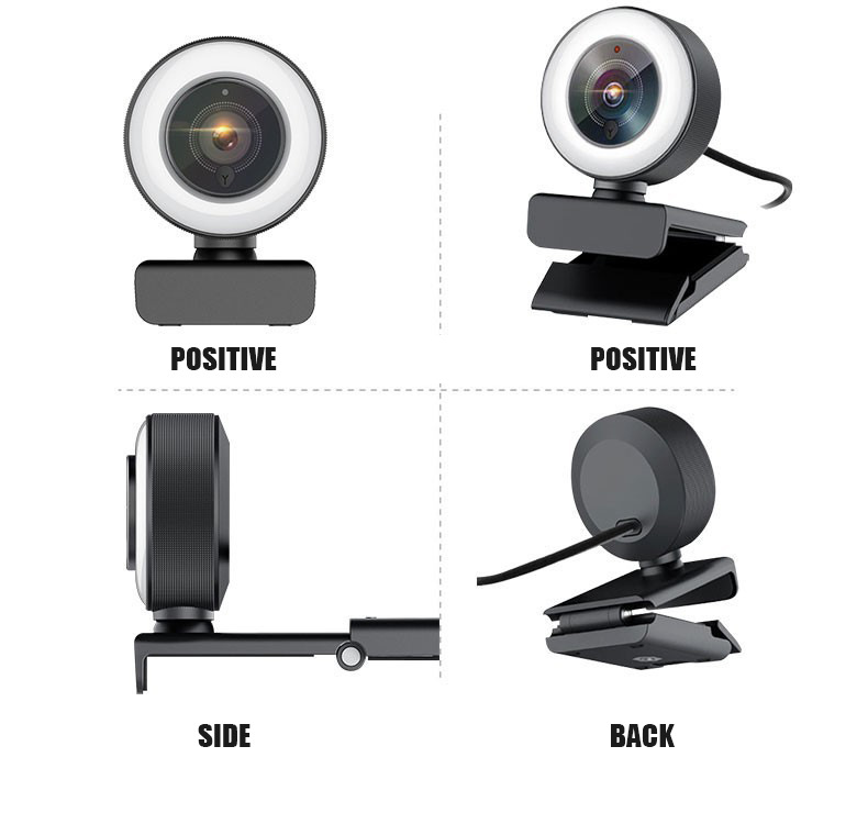 easyday Webcam with Microphone, 1080P HD USB Computer Camera with Privacy Shutter&Webcam Tripod, Streaming Webcam with Flexible Rotable Wide Angle Webcam for PC Zoom Video/Gaming/Laptop