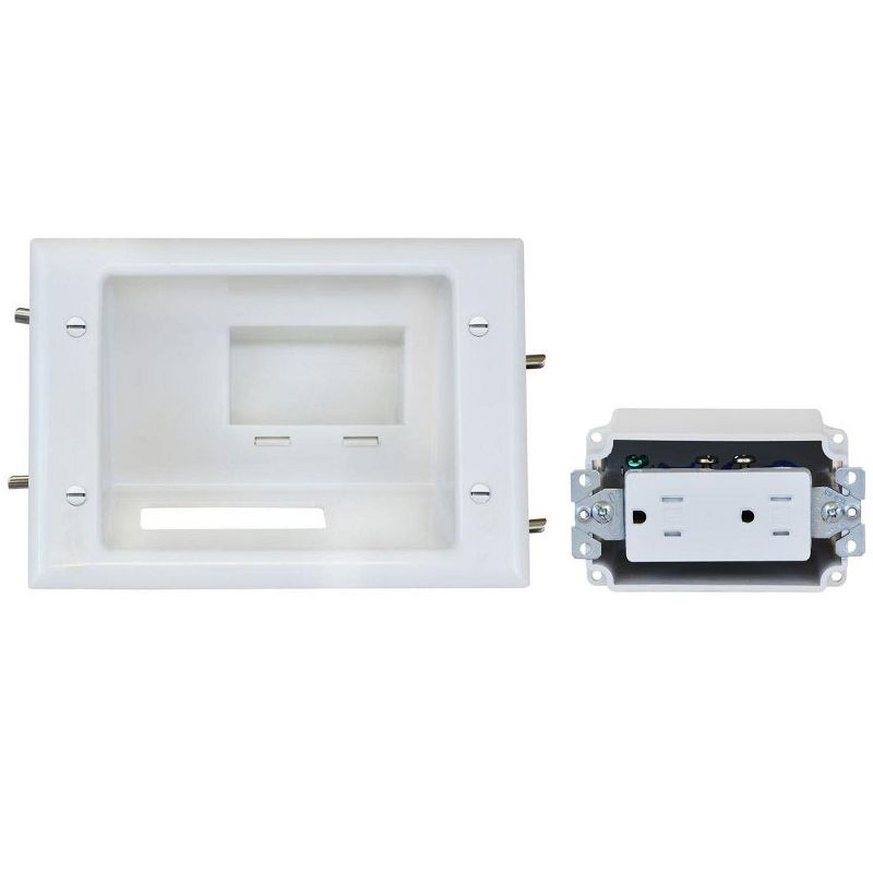 Franklin Brass Classic Beadboard Double Duplex Wall Plate White