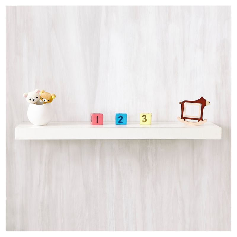 Way Basics 36" Eco Wall Shelf Floating Shelf White
