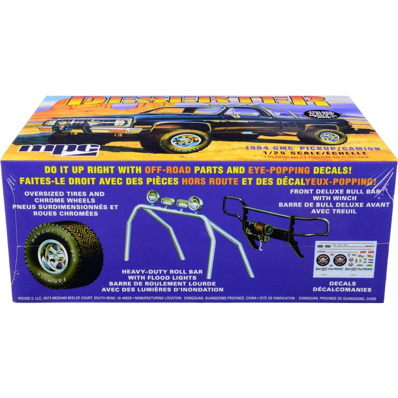Skill 2 Model Kit 1984 GMC Pickup Truck (Molded in Black) "Deserter" 1/25 Scale Model by MPC