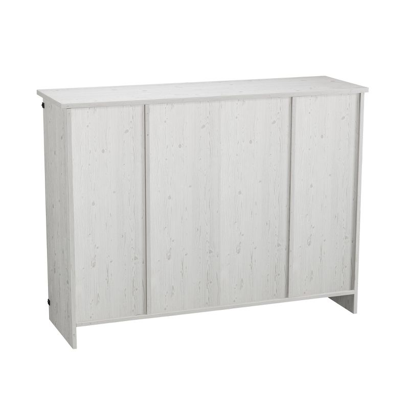 47" Barn Door Storage Accent Cabinet Off White - Home Essentials