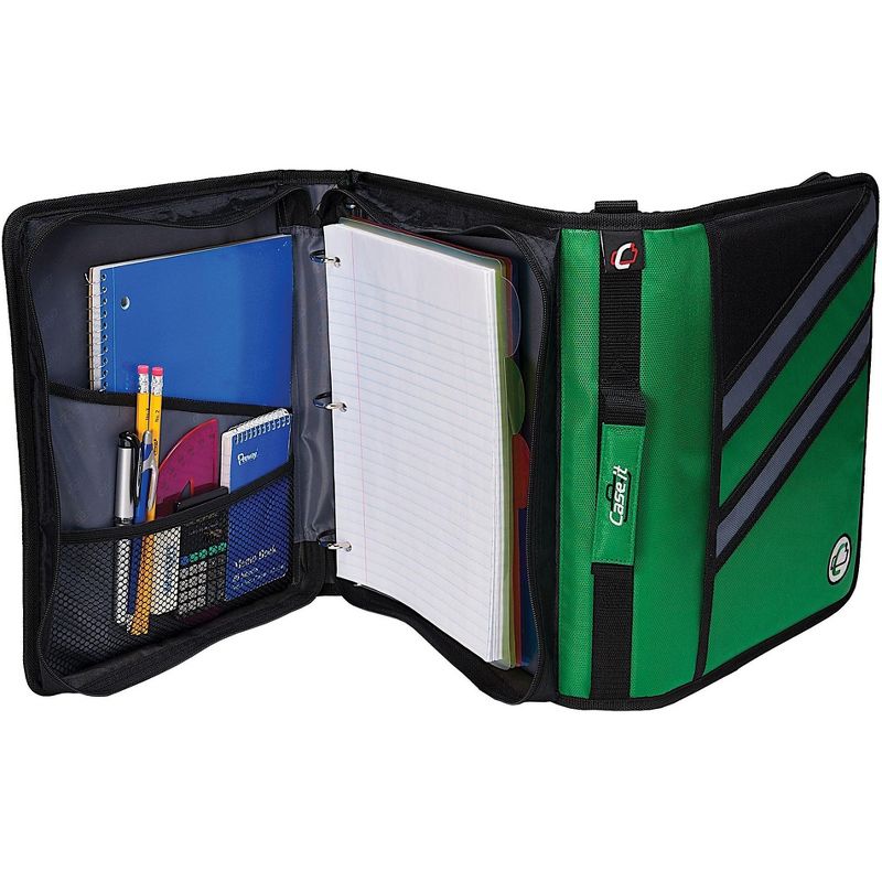 Case it Z-176 1 1/2 Black 2-in-1 Zipper Binder 