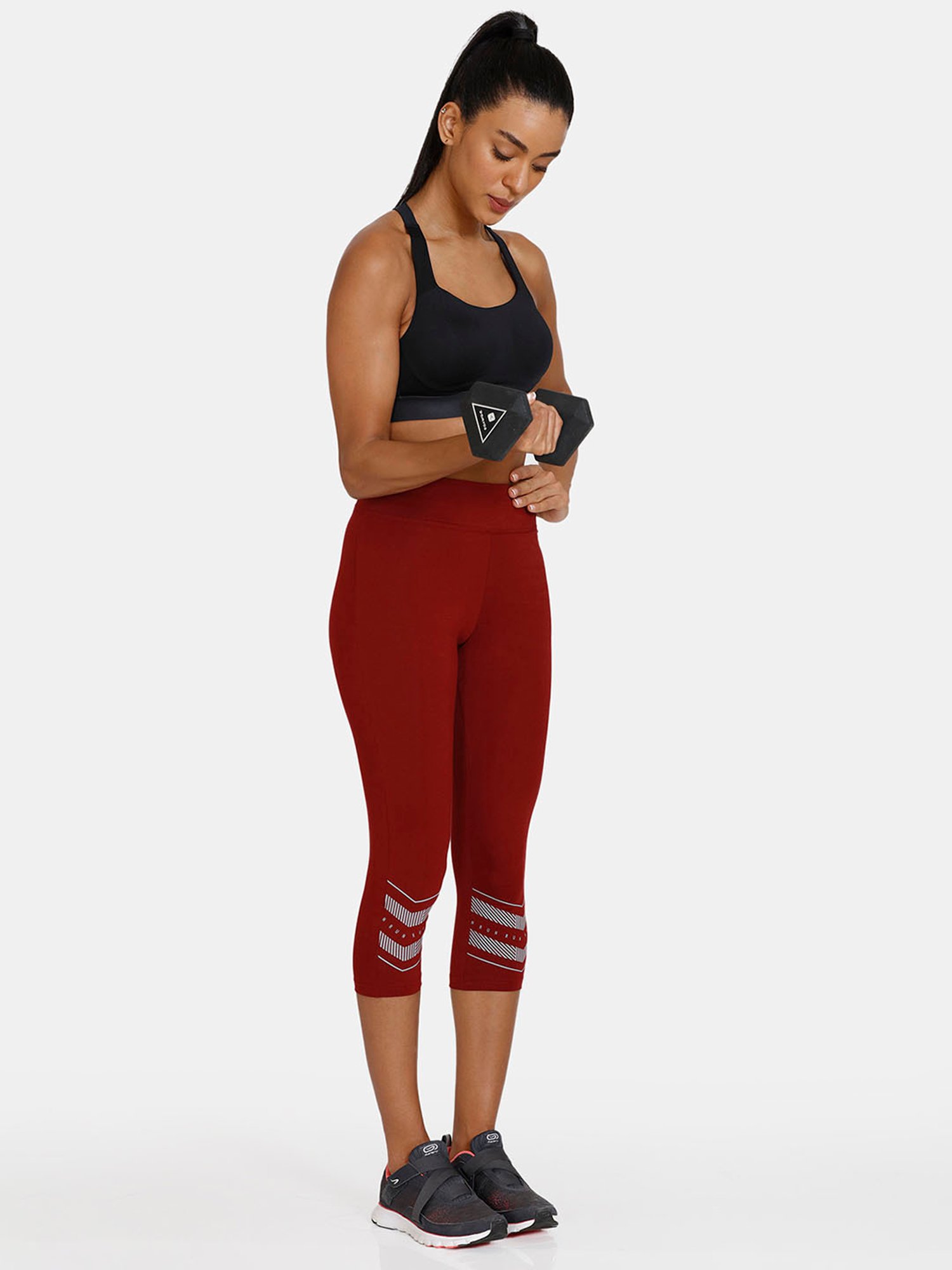 Zelocity by Zivame Rust Relaxed Fit Capris