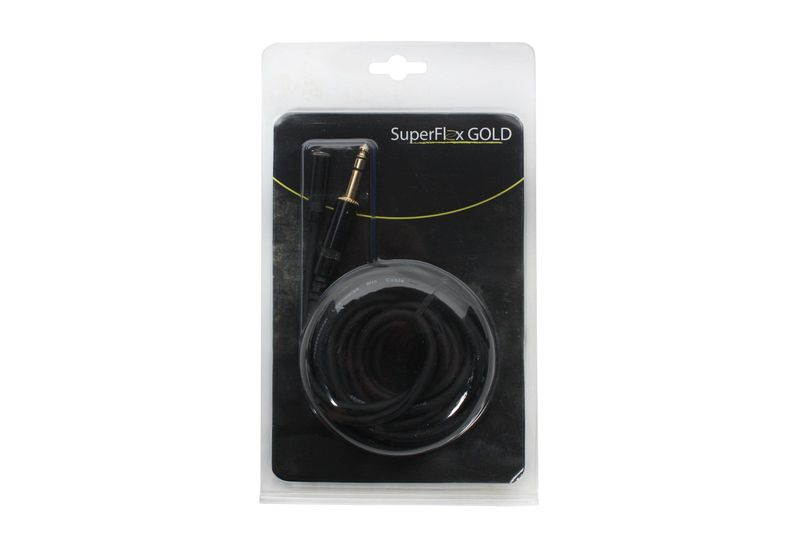 SuperFlex GOLD Patch Cable, 1/4in TRS to 3.5mm Female - 10' Length