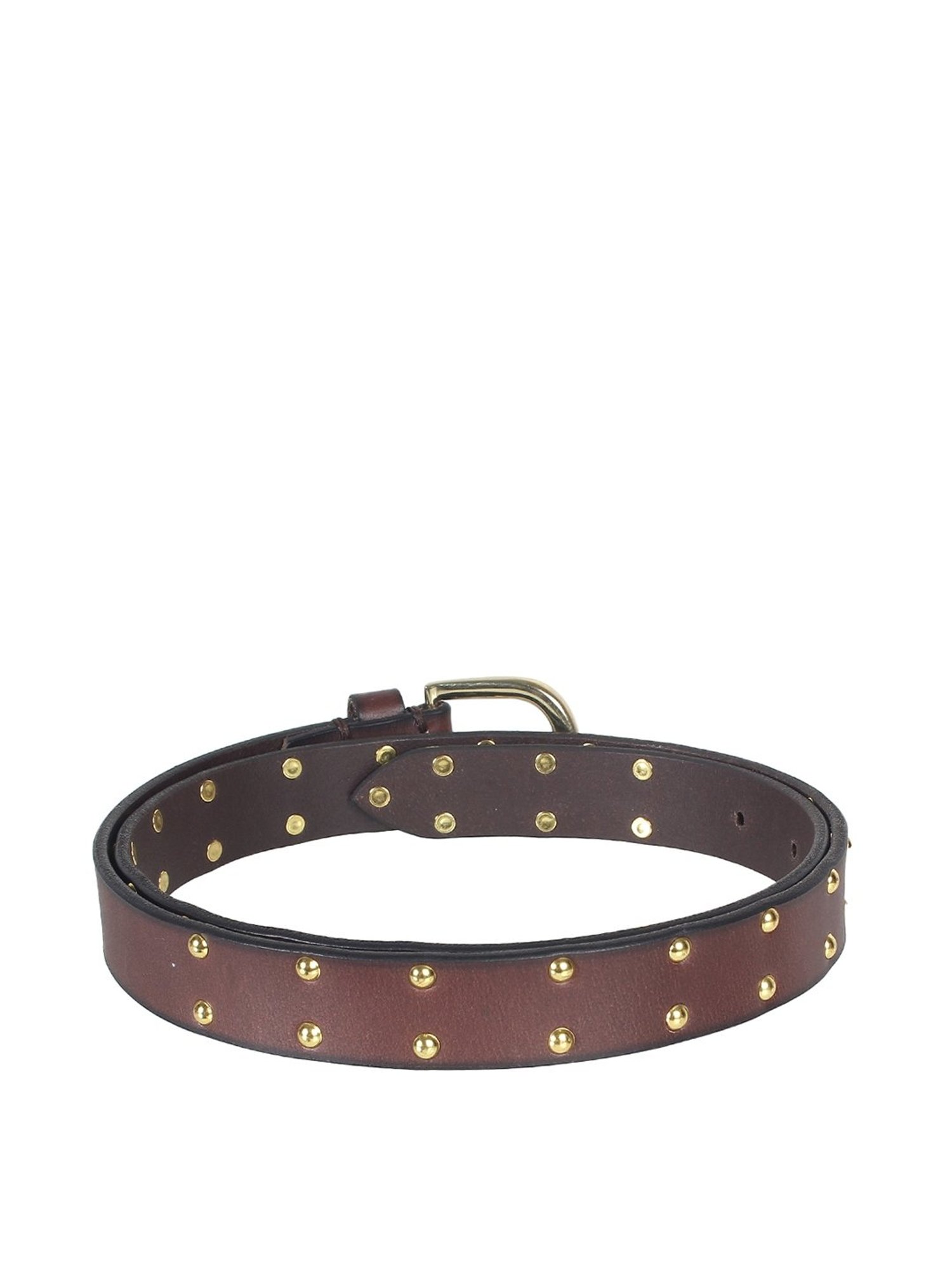 Aditi Wasan Brown Leather Waist Belt for Women