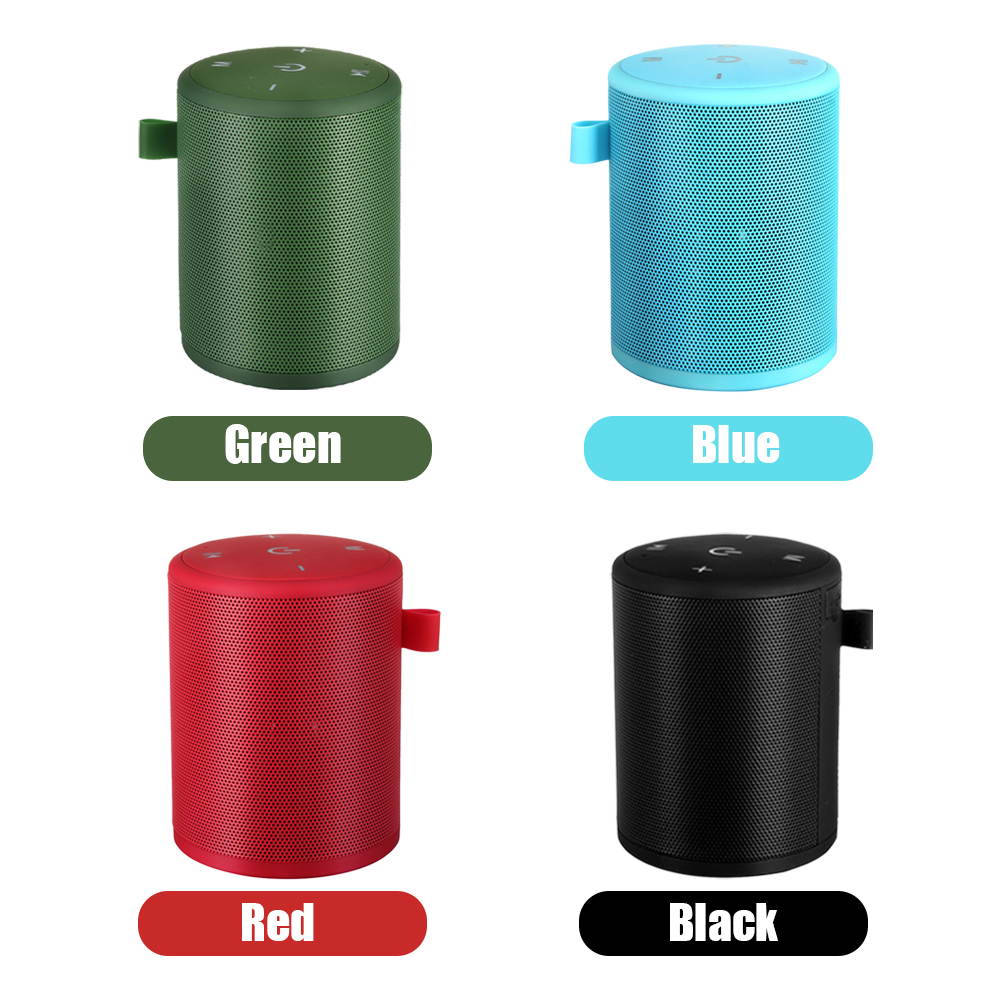 Mini Outdoor Waterproof BT Speaker Portable Stereo Wireless Speakers With Mic TF Card Series Connection Black