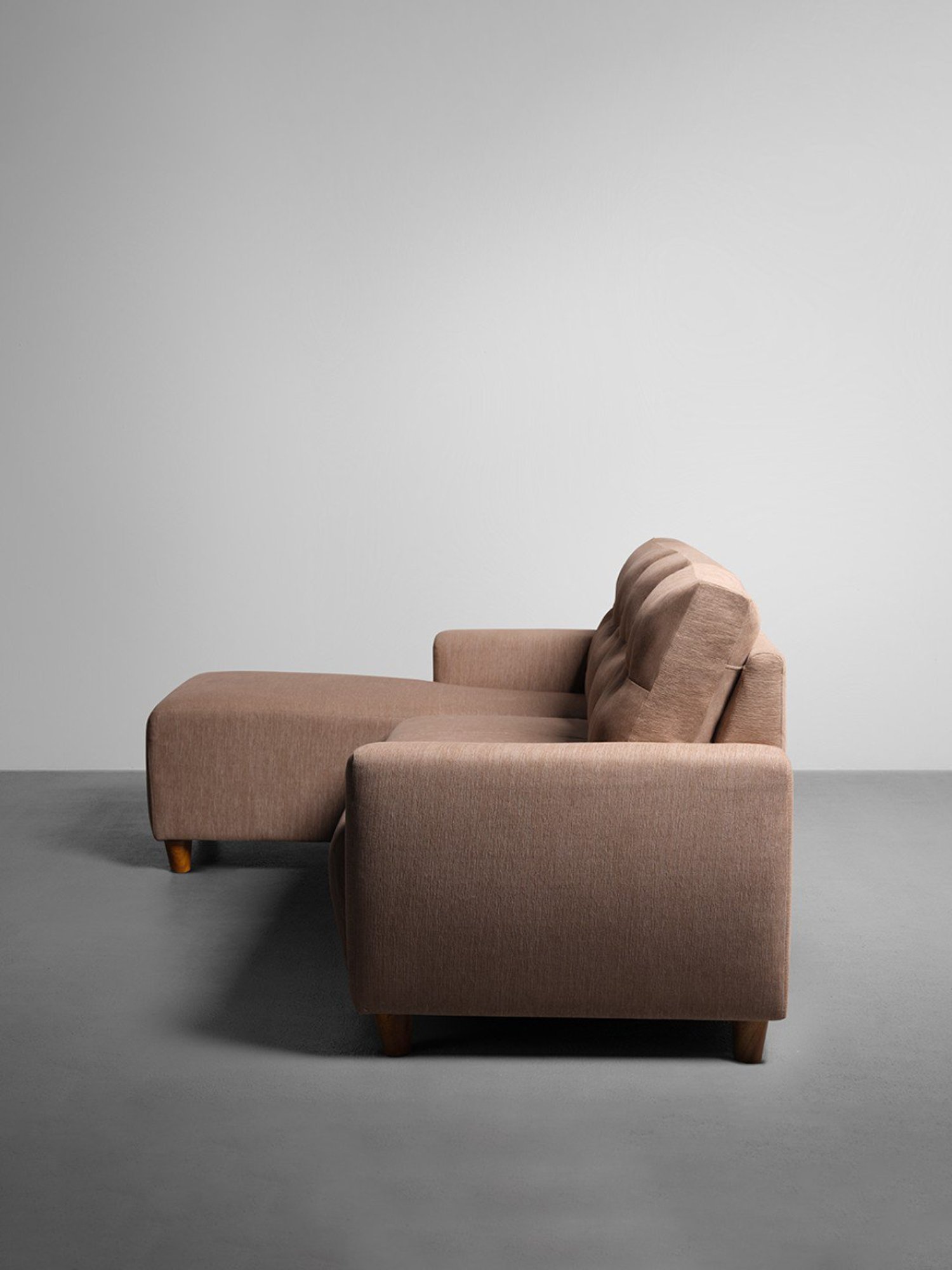 Sleepyhead Yolo Coco Brown Fabric 3 Seater LHS L Shape Sofa Set