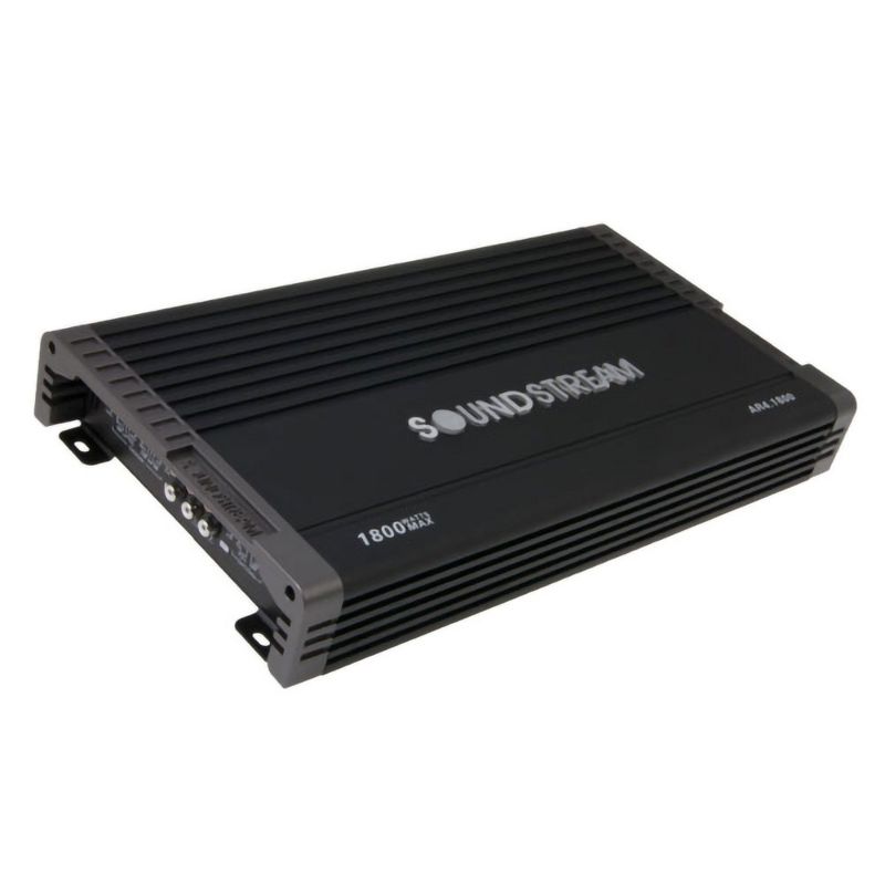 Soundstream AR4.1800 Arachnid Series 1800 Watt 12dB Class A/B Full Range Amplifier for Car Truck Vehicle Audio Sound Systems, Black