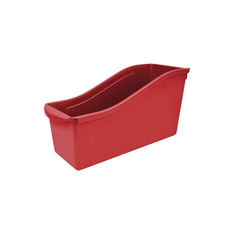 Large Book Bin, 14.3 x 5.3 x 7", Red, Case of 6 (71102U06C)