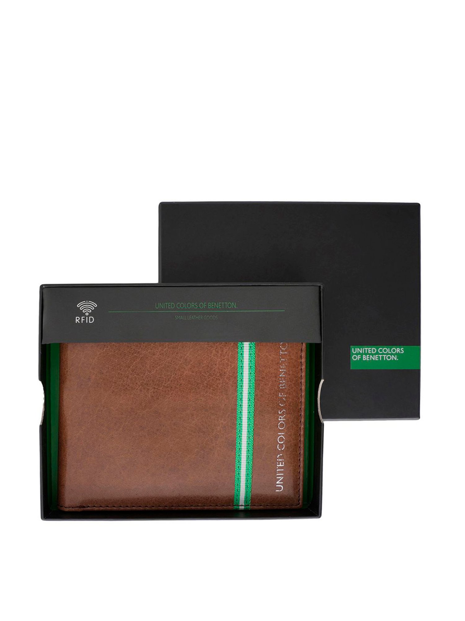 United Colors of Benetton Natalio Brown Leather Solid Bi-Fold Wallet
