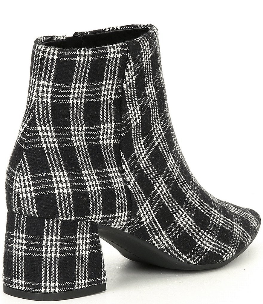 Alex Marie Tionna Plaid Block Heel Booties