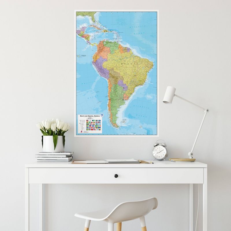 Wall Pops!  Dry Erase Map Decal 24" x 36" - South America