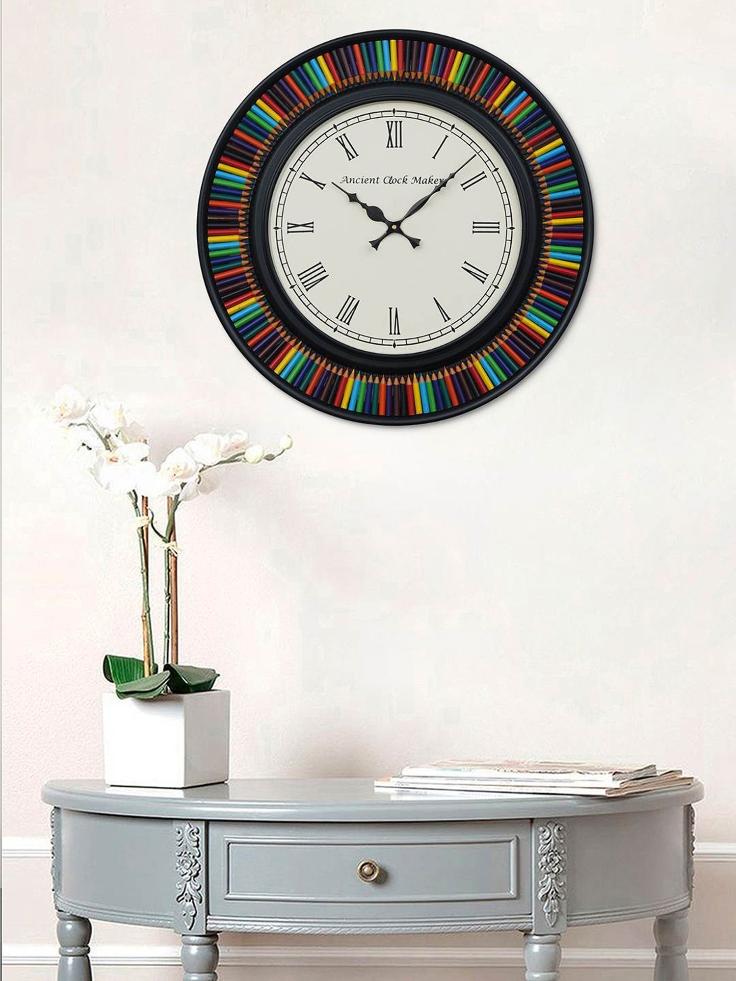 Braun Black Classic Large Analog Wall Clock With Silent Sweep Movement