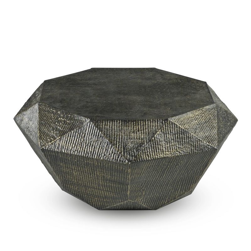 Donato Octagon Cocktail Table Brass - Steve Silver Co.