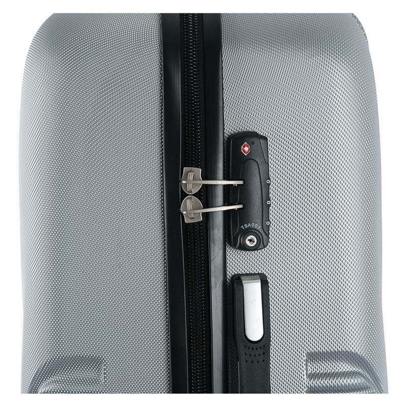 InUSA Chicago 2pc Hardside Spinner Luggage Set 25"& 29" - Silver