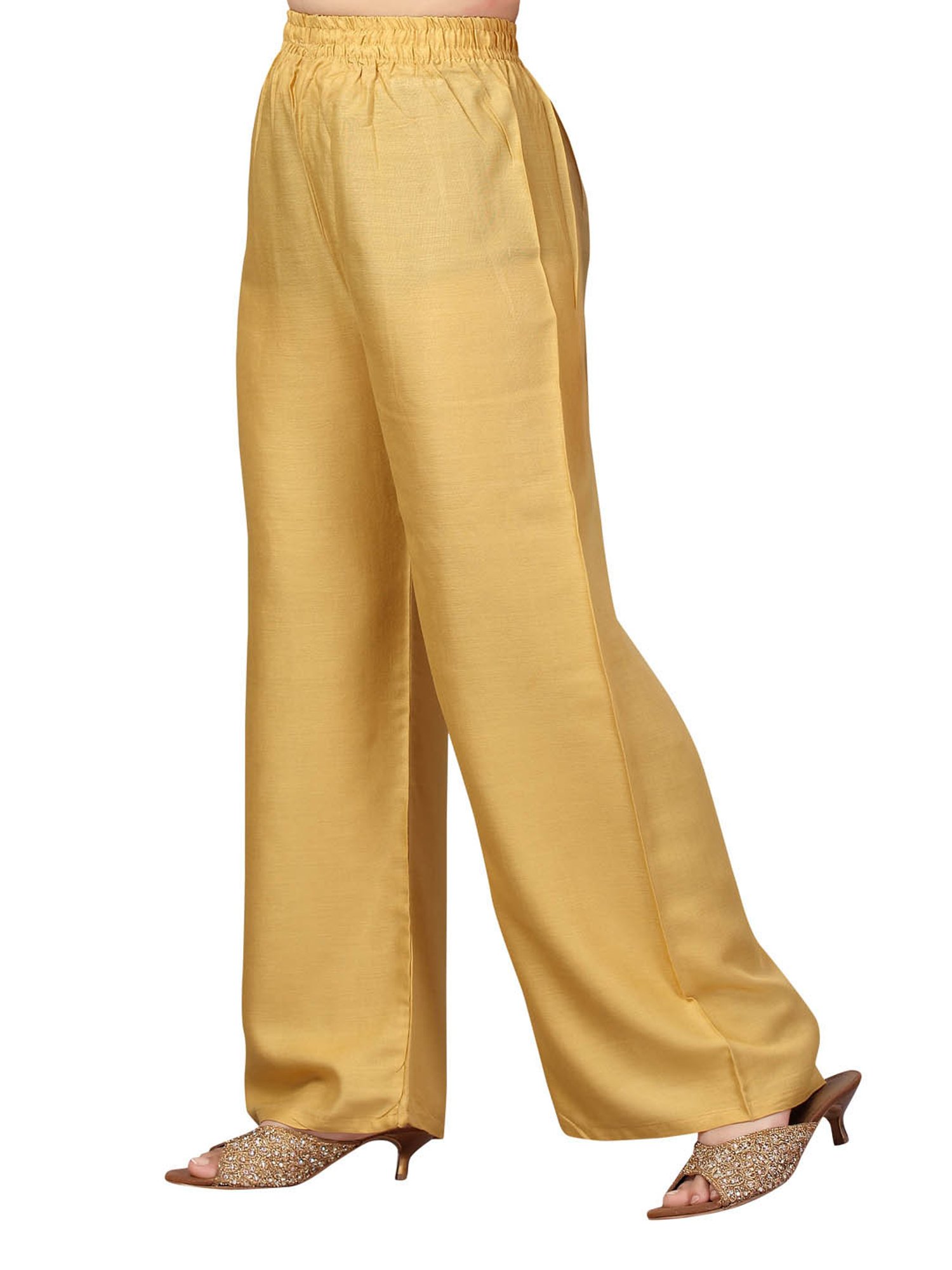 Aarika Girls Fawn Solid Palazzo