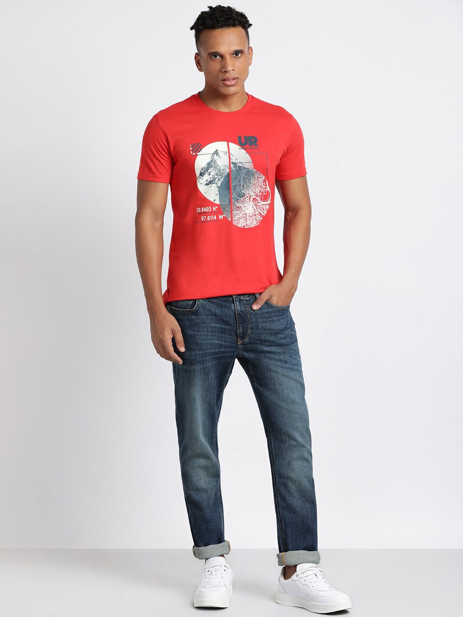 American Eagle Blue Cotton Regular Fit Jeans