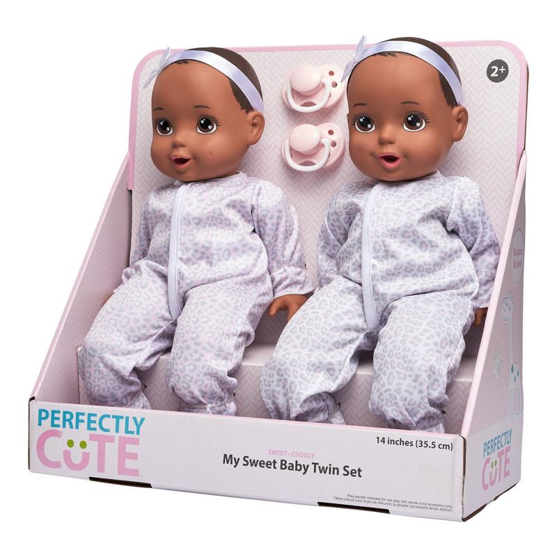 Perfectly Cute 14" My Sweet Baby Girl Doll Twin Set - Brunette with Brown Eyes