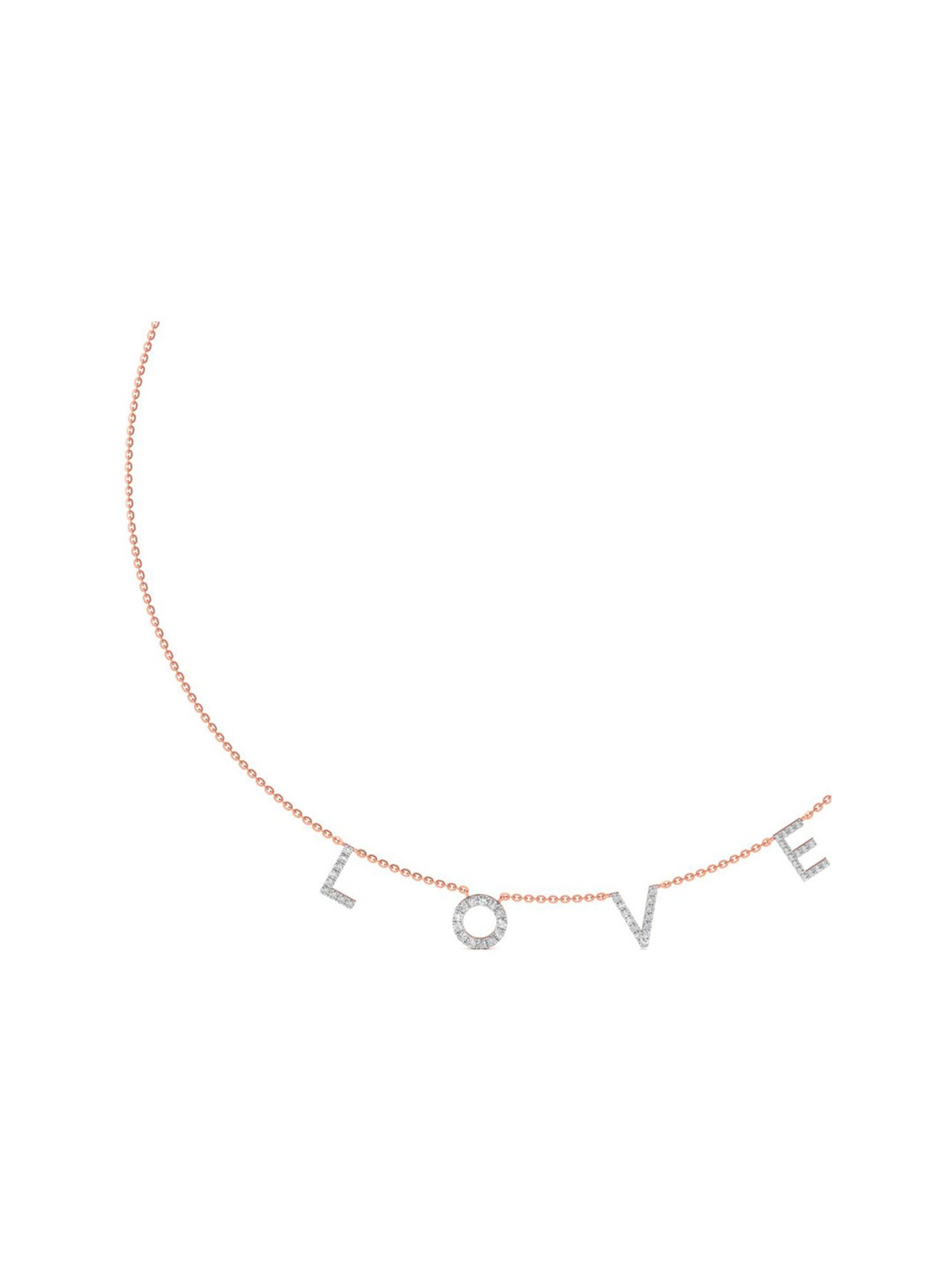 Joyalukkas 18k Rose Gold & Diamond Necklace for Women