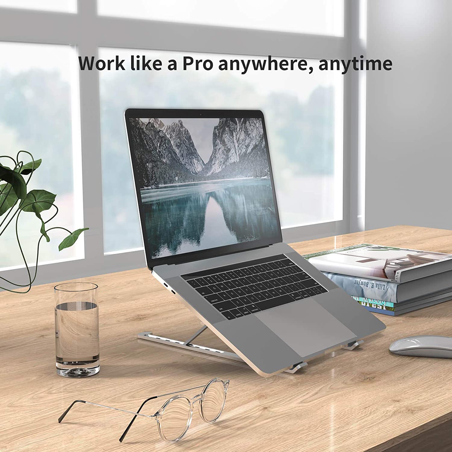 Laptop Cooling Pad, Laptop Cooler with 5 Quiet Red LED Fans for 12"-17" Inch Laptop, Dual USB 2.0 Ports, Portable Angle Adjustable Laptop Stand for Gaming Laptop-Green