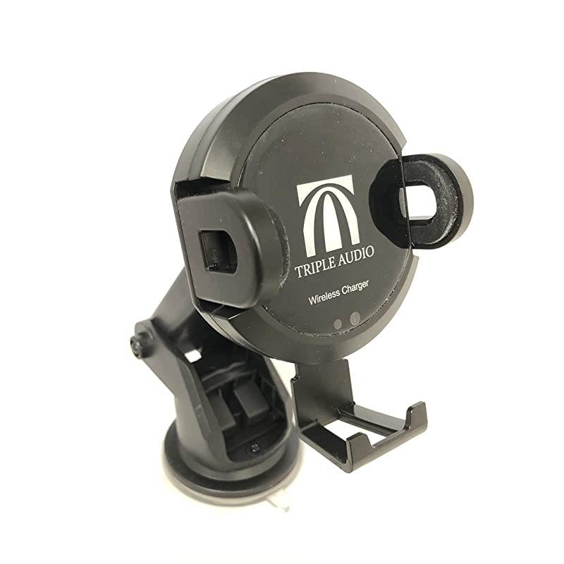 Phone Mount Wireless Charger 10W Qi Charger Automatic Clamping Dashboard Windshield or Vent Mount Compatible for iPhone XRXXSXs Max1111Pro11ProMax88+ Samsung S10S10+S9