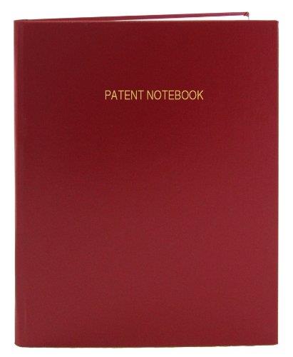 BookFactory Red Patent Notebook - 96 Pages (.25" Grid Format), 8" x 10", Red Cover, Smyth Sewn Hardbound (EPRIL-096-SGS-LRT46)