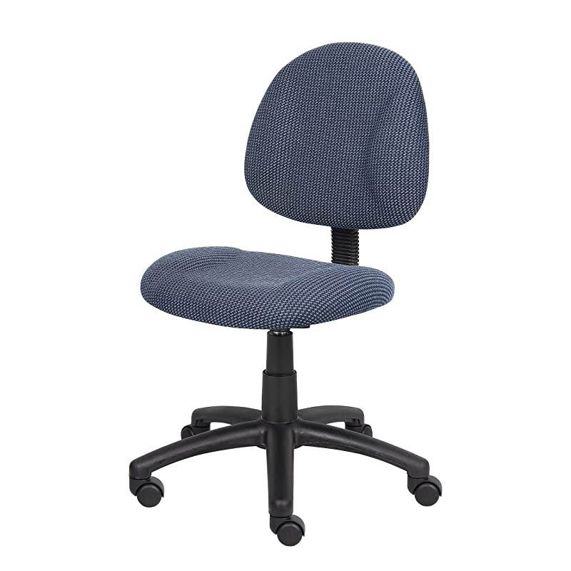 Perfect Posture Delux Fabric Task Chair without Arms in Blue
