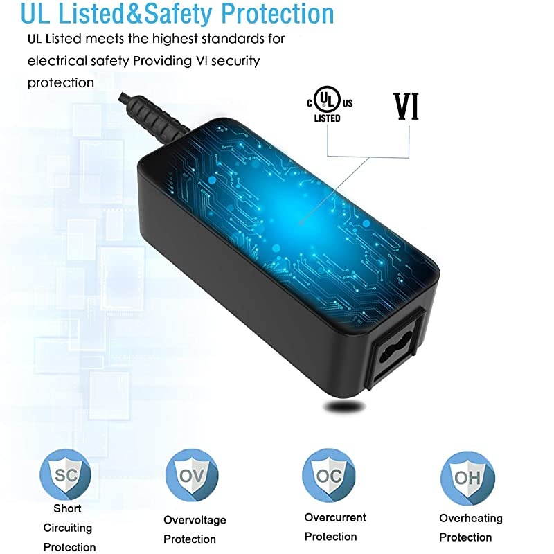 Listed 33W AC Charger Fit for Asus Chromebook C202 C202S C202SA C202SAYS01 C202SAYS02 Laptop Power Supply Adapter Cord