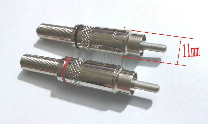 50 pcs  Metal Solder RCA Male Plug with Spring