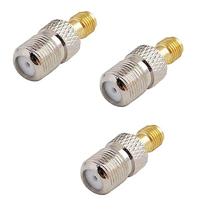 TM 3 Pcs SMA Female to F Female RF coaxial Coax Adapter Connector