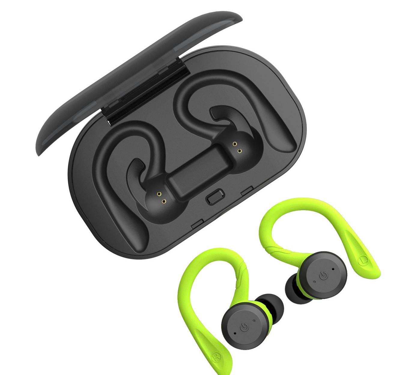 Wireless Headphones True Wireless Bluetooth 5.0 Sports Earbuds IPX7 Waterproof Stereo HiFi Sound Built-in Mic Earphones with Charging Case