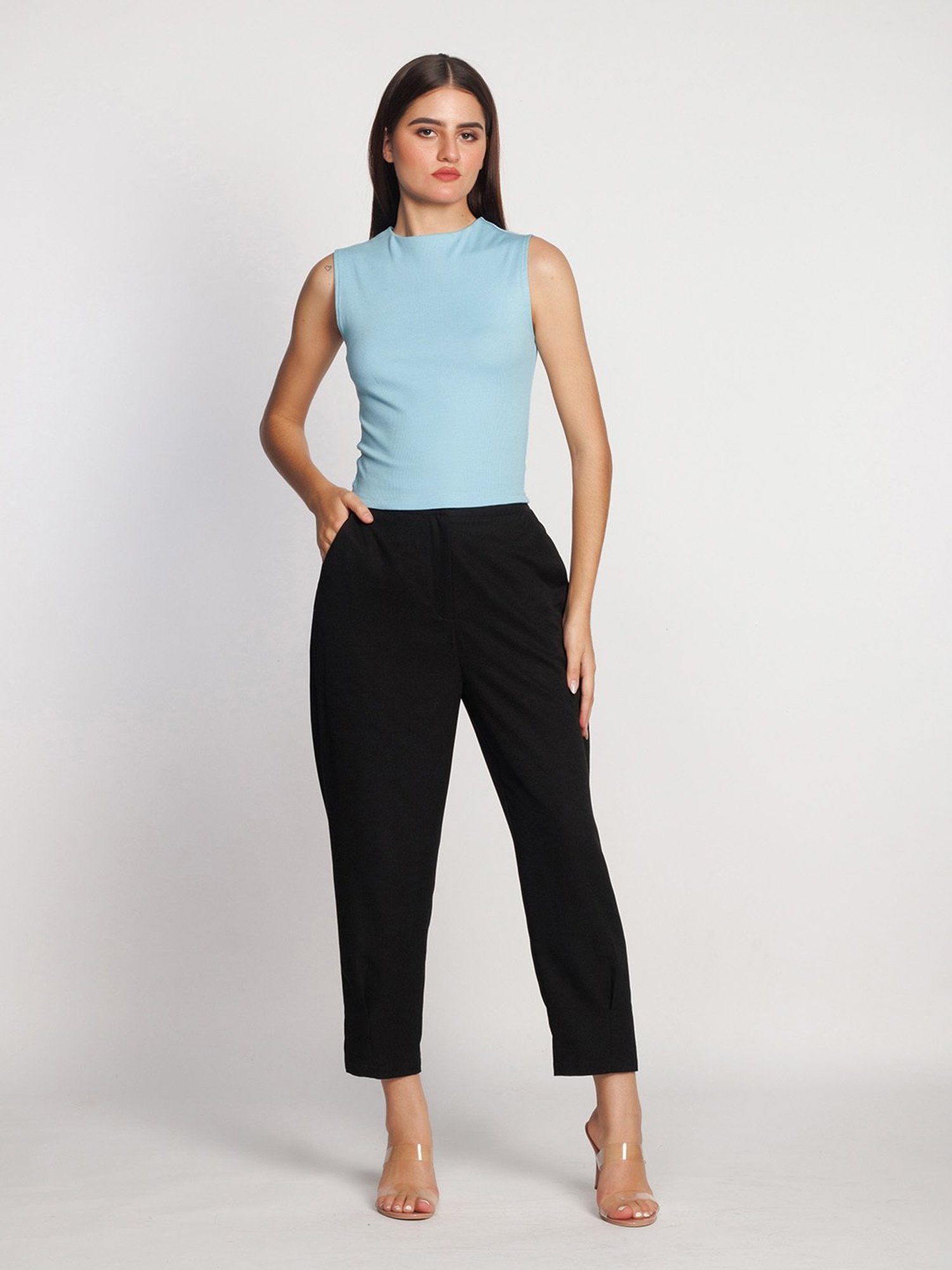 Zink London Blue Cotton Top