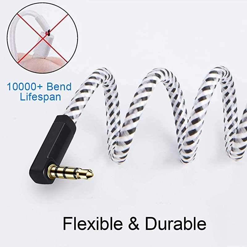 Headphone Extension Cable 90 Degree TRRS 35mm Male to Female Audio Extension Cable 4ConductorMicrophone Compatible 3 Feet