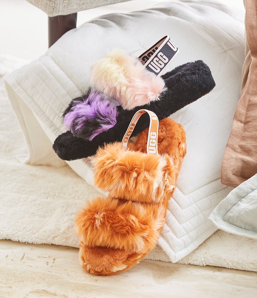 UGG&reg; Oh Yeah Tie-Dye Faux Shearling Slides