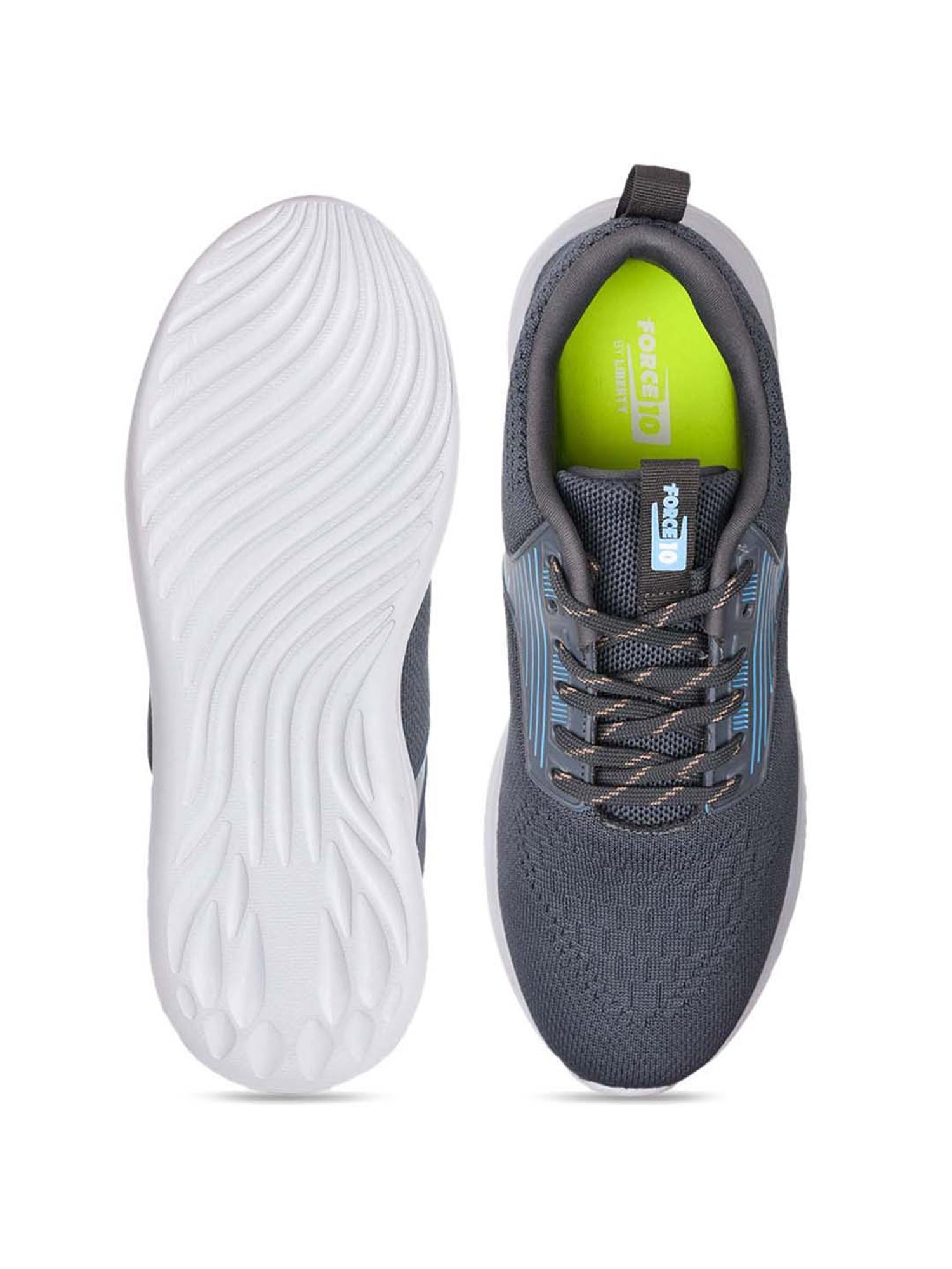 Force 10 by Liberty Men's Grey Running Shoes