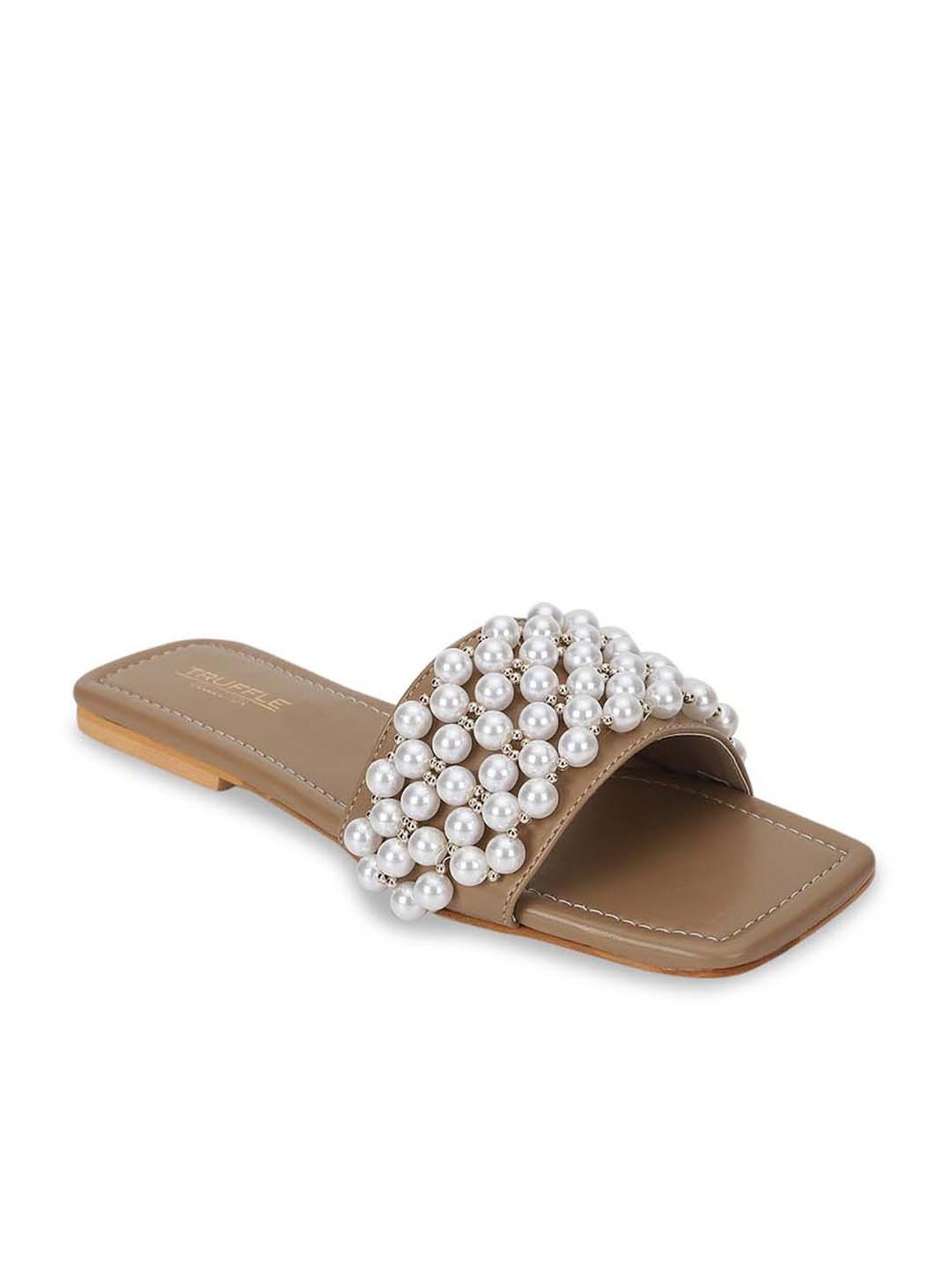 Truffle Collection Women's Dark Beige Casual Sandals