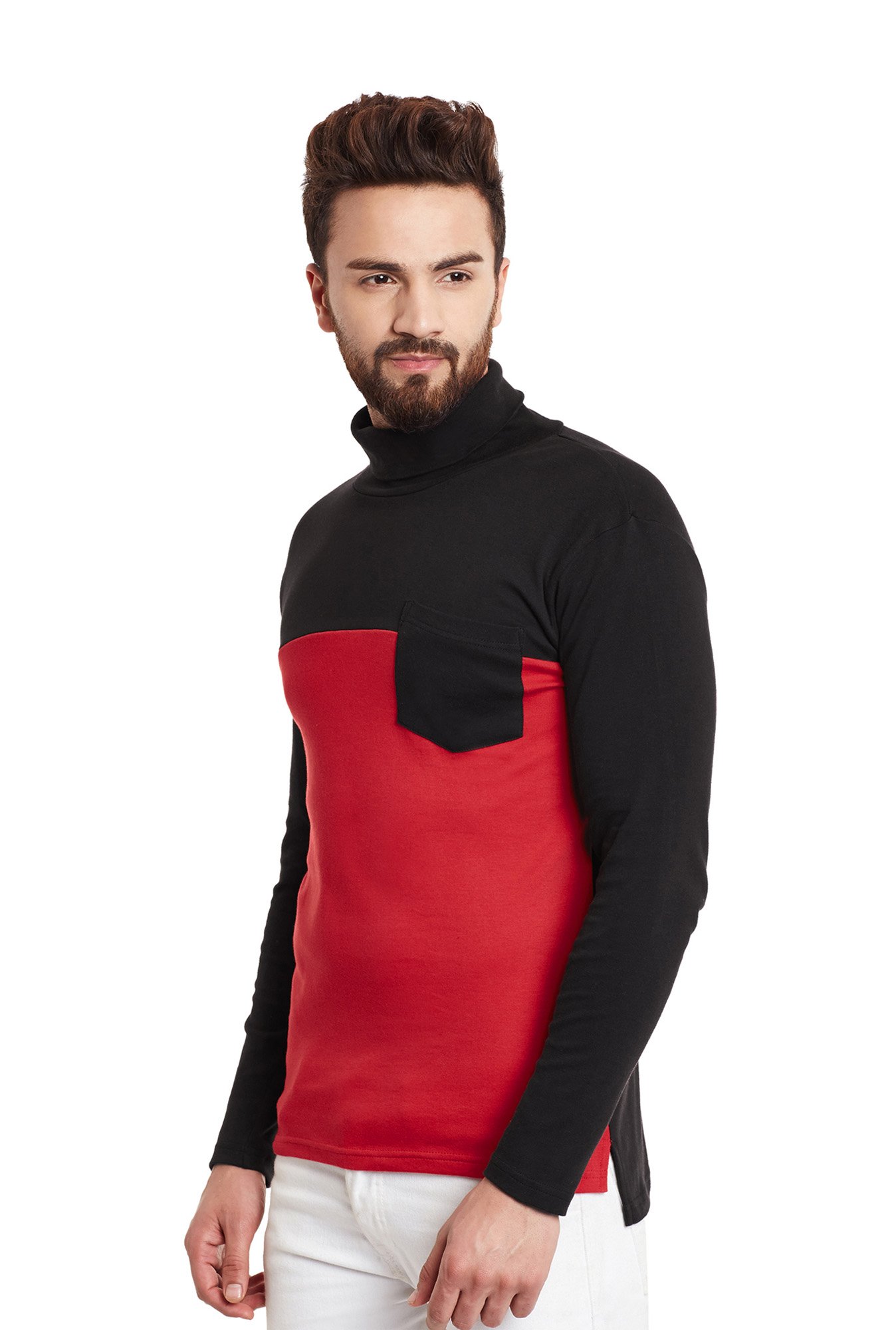 Hypernation Red High Neck T-Shirt