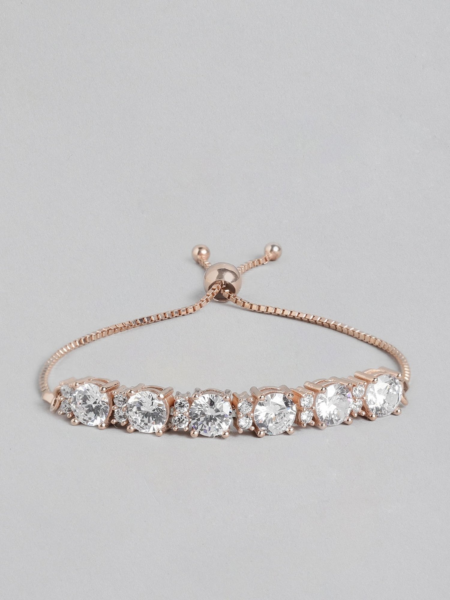 Zavya 92.5 Sterling Silver Regal Rosette Flexible Fit Bracelet for Women