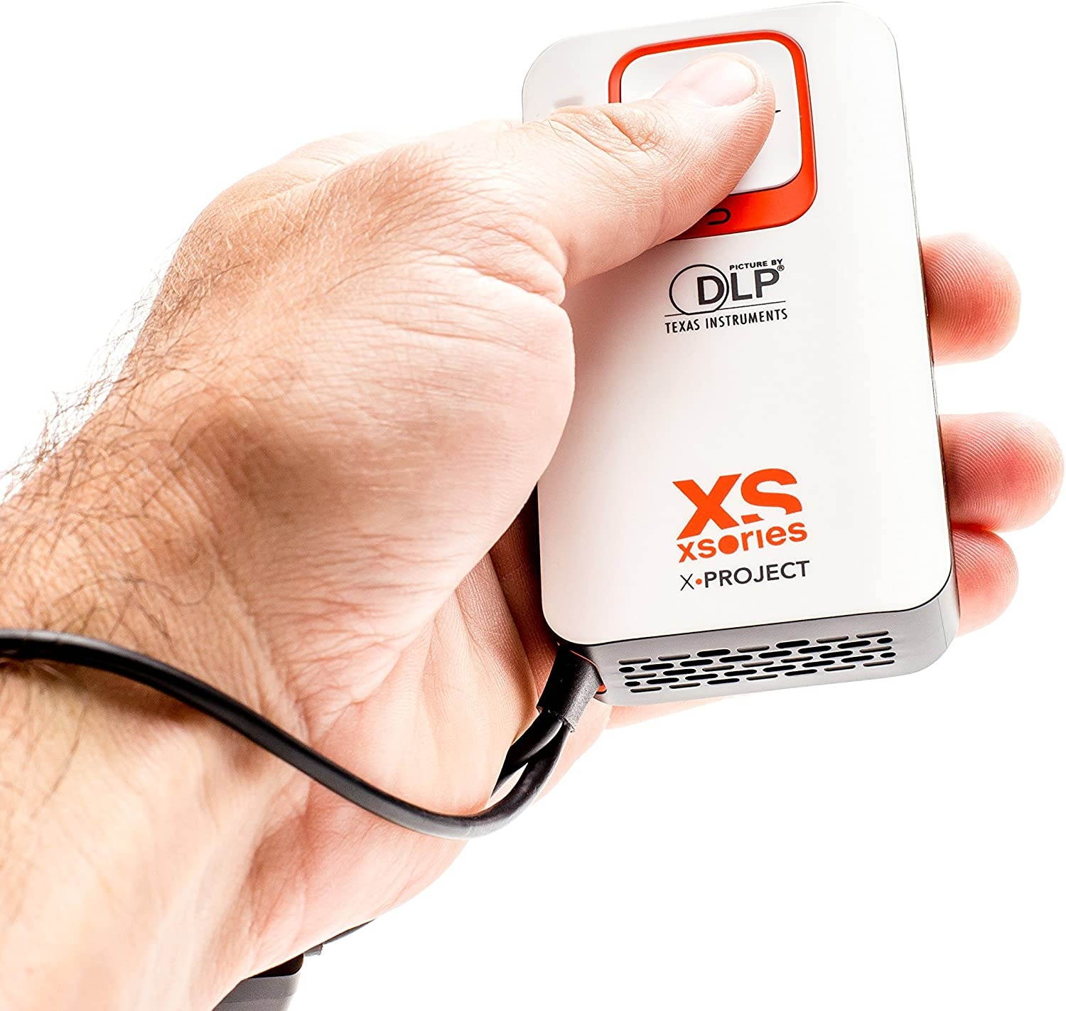 XSories X-Project, Portable LED Pocket Projector + Media Player, Micro SD Card input, USB connectivity, 4GB Memory, Onboard Speaker