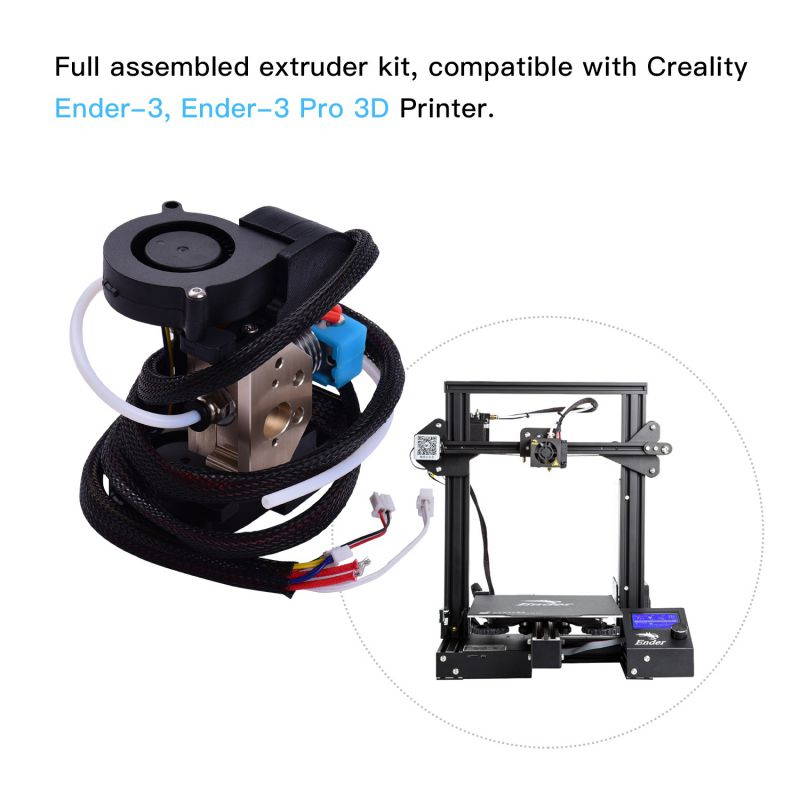 Aibecy Ender Full Assembled Extruder Hotend Kit with Aluminum Heating Block 0.4mm Nozzle Cooling Fan 24V Compatible with Creality Ender-3/Ender-3 Pro 3D Printer