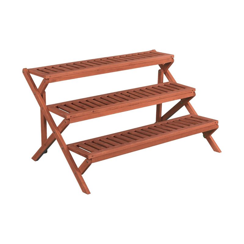 20" H Novelty Wood Planter Stands And Holders - Brown - Leisure Season