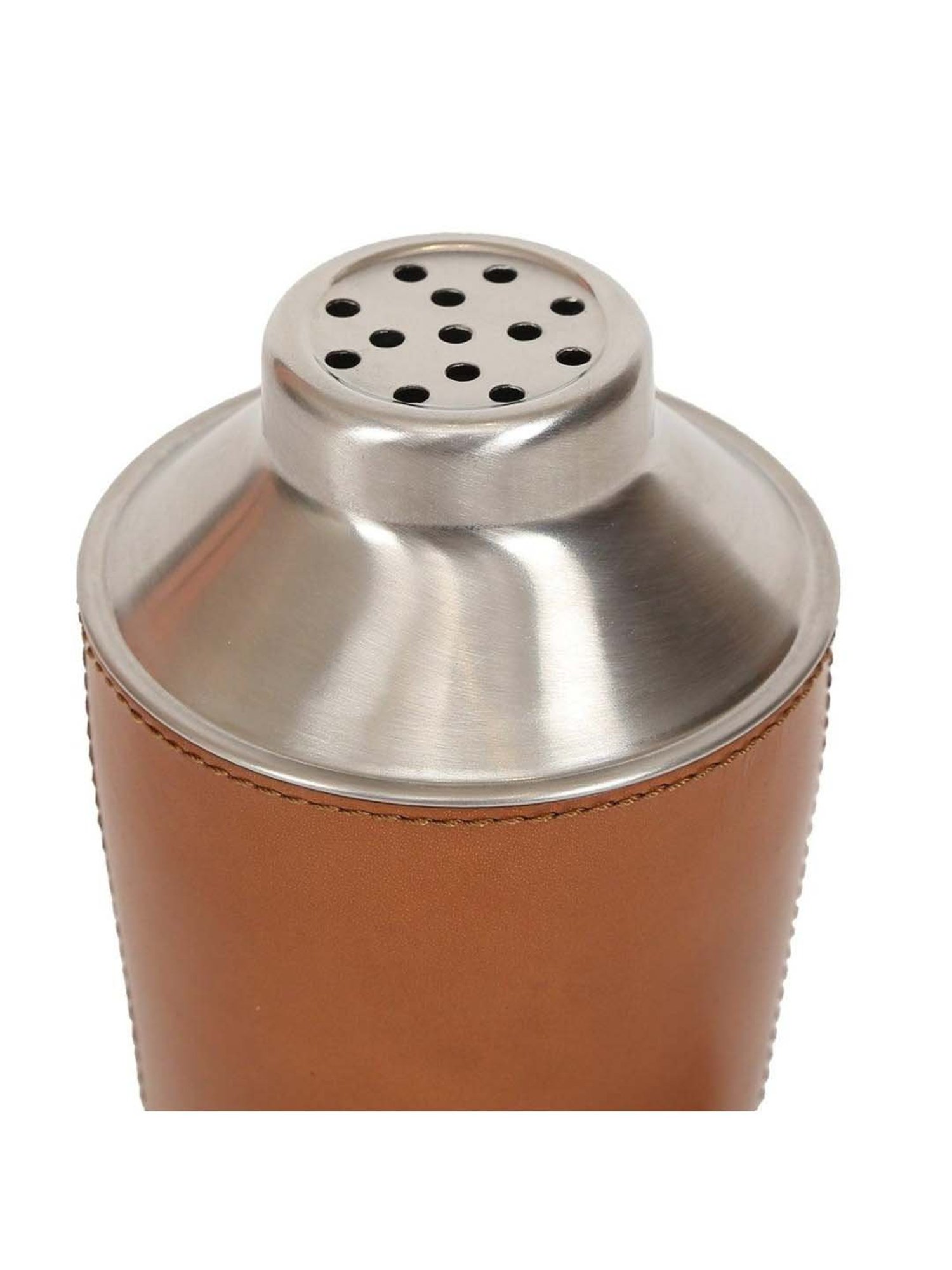 Home4U 'Bailey' Brown & Silver Stainless Steel Cocktail Shaker - Set of 1