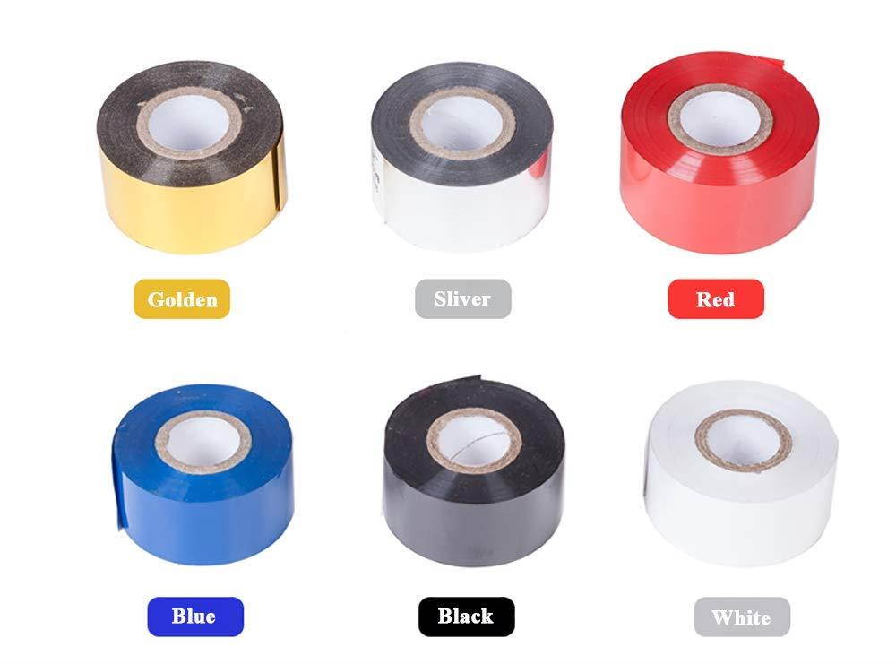 BAOSHISHAN 5 Pack Coder Printer Ribbon for HP-241/ DY-8 Date Coder Hot Stamping Machine 30mm&times;100m (Blue)