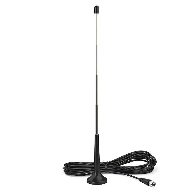 TV Antenna Digital TV Antenna Indoor Telescopic HD TV Antenna Replacement Portable Magnetic Base TV Antenna for HDTV ATSC Digital TV Converter Box TV Tuner Receiver F Type Plug 10 feet Cable