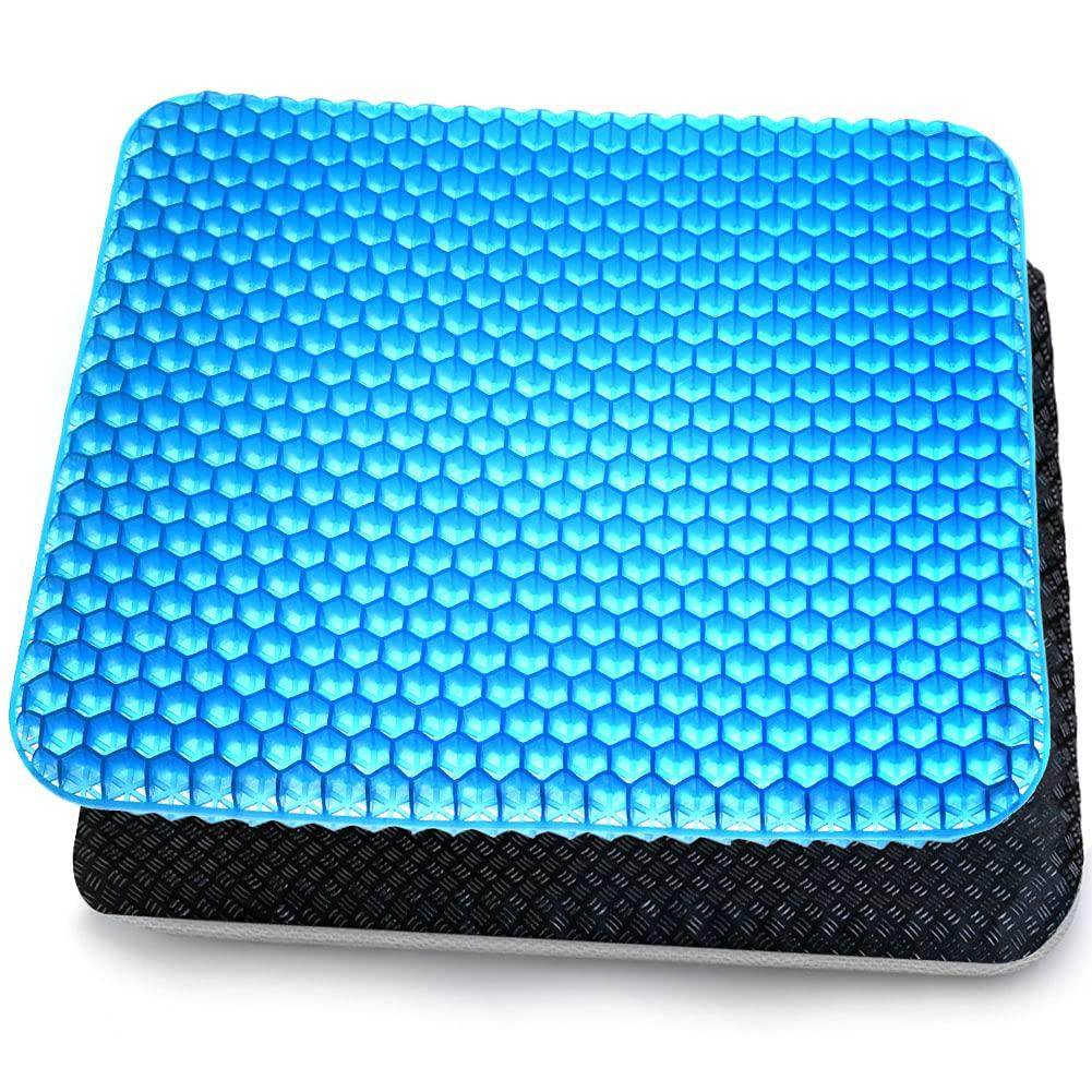 Hiroharu Breathable Gel Seat Cushion - Double Layer Honeycomb Office Chair Cushion, Car Seat Cushion for Help Relieve Pain, Chair Pads Suitable for Office Chair, Wheelchair, Office and Car Accessories