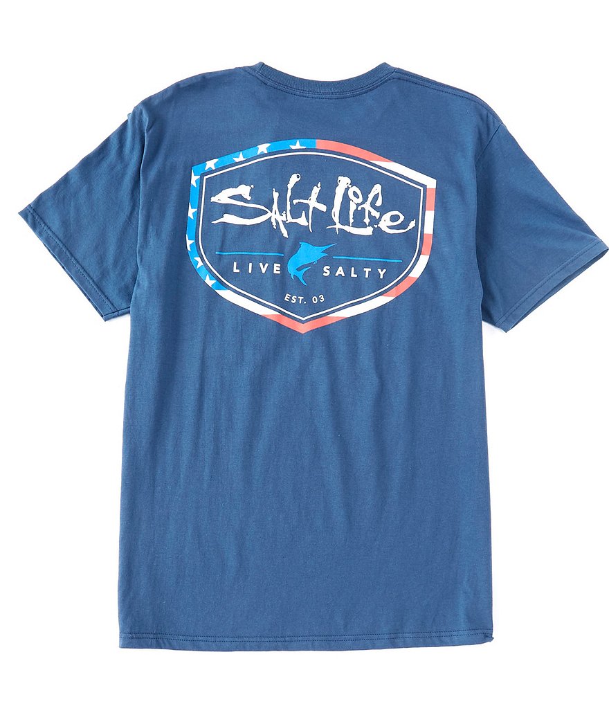 Salt Life Short-Sleve Amerishield Graphic T-Shirt