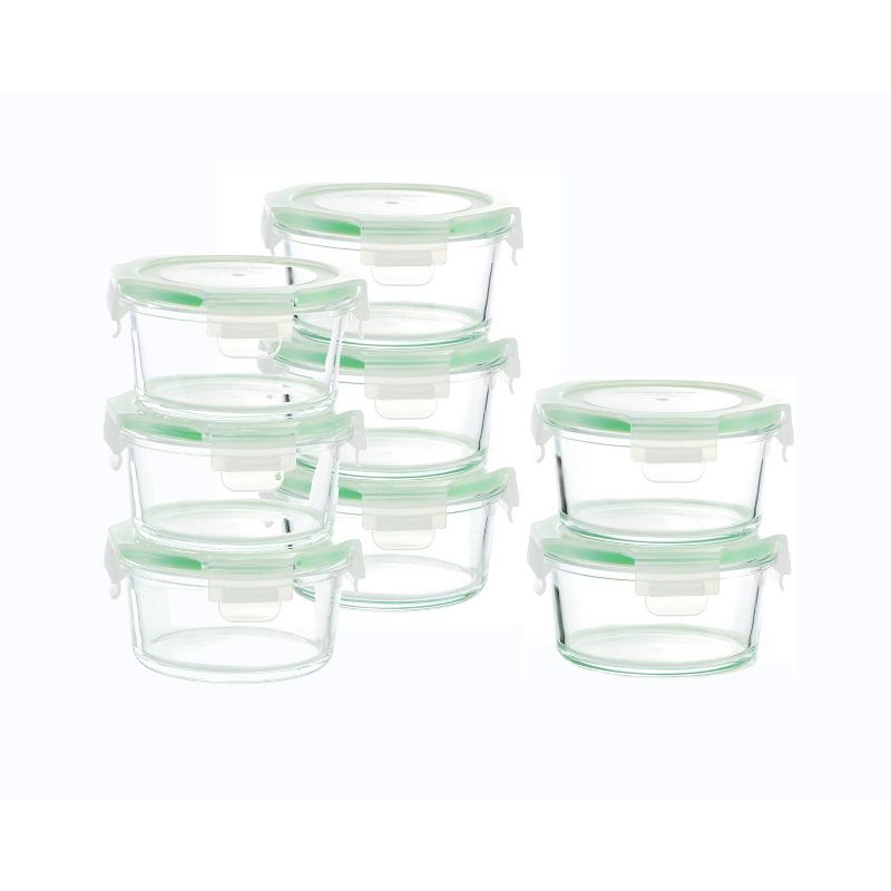 Kinetic Go Green Glassworks Round Food Storage Container Set - 33oz