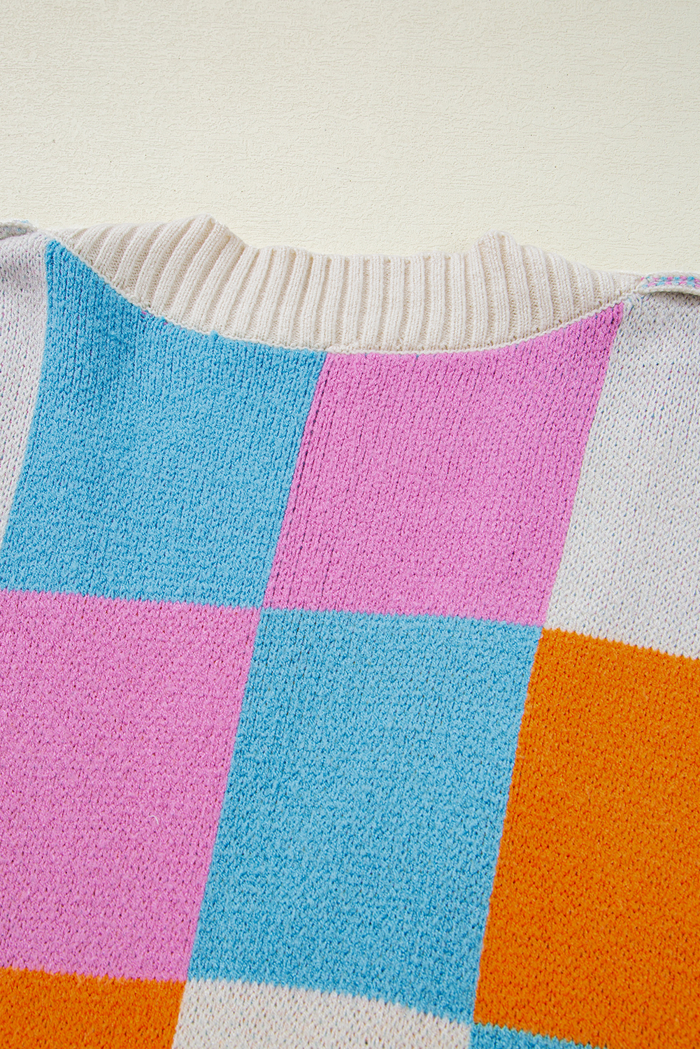 Black Plaid Casual Contrast Trim Knit Cardigan